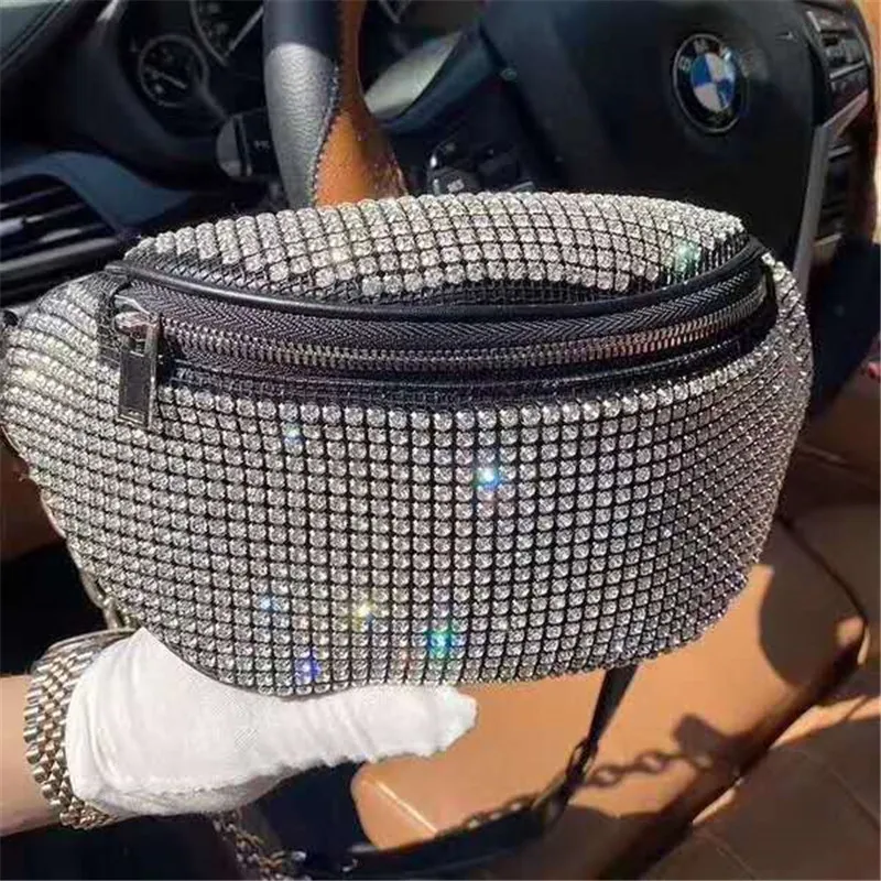 Crystal Shiny Rhinestone Diamond Bling Woven Handmade Strap For Handbag  Purse Crossbody Bag Strap Glitter Belt Bag Accessories