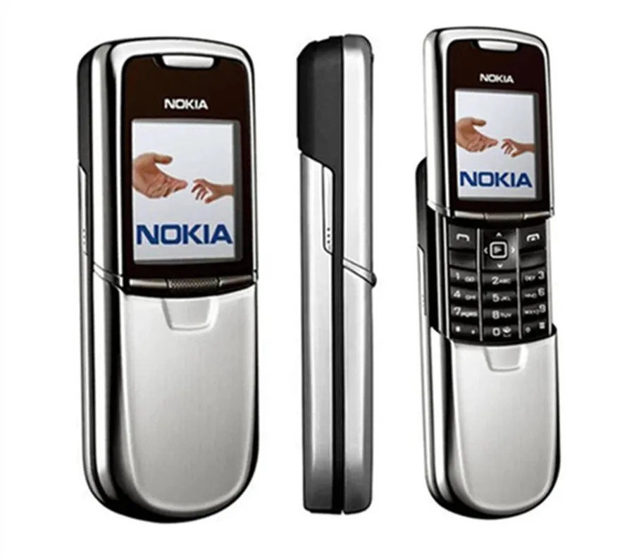 Nokia 8800 Originele Mobiele Telefoons Engels/Russisch toetsenbord GSM FM Radio Bluetooth Refurbished Mobiel Goud Zilver Zwart