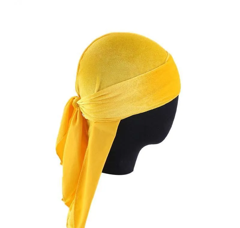 14 style unisex velvet durags bandana turban hat pirate caps wigs doo durag biker headwear headband pirate hat hair accessories da652