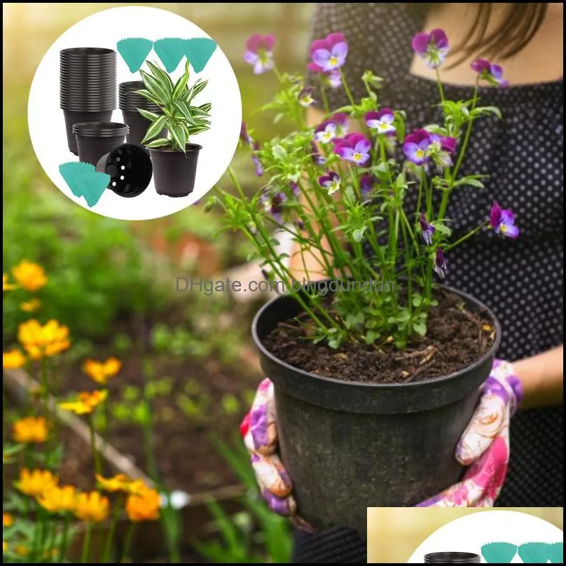 100Pcs Garden Plant Flower Pots Nursery Trays Plant Pot Lightweight Seed Starting Pots Succulent Seedling Tray Plant Container 220211