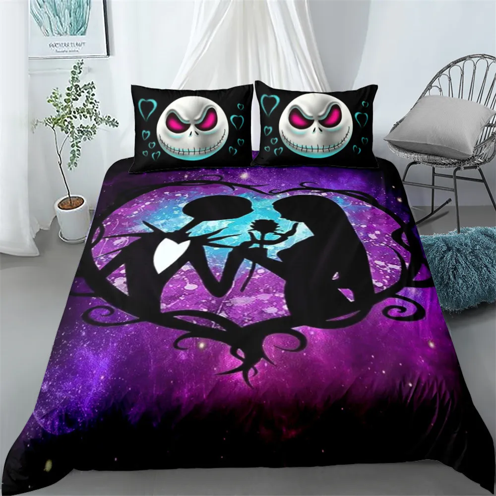 jake n sally nightmare before christmas set di biancheria da letto per bambini king queen double full twin set di biancheria da letto singolo C1018