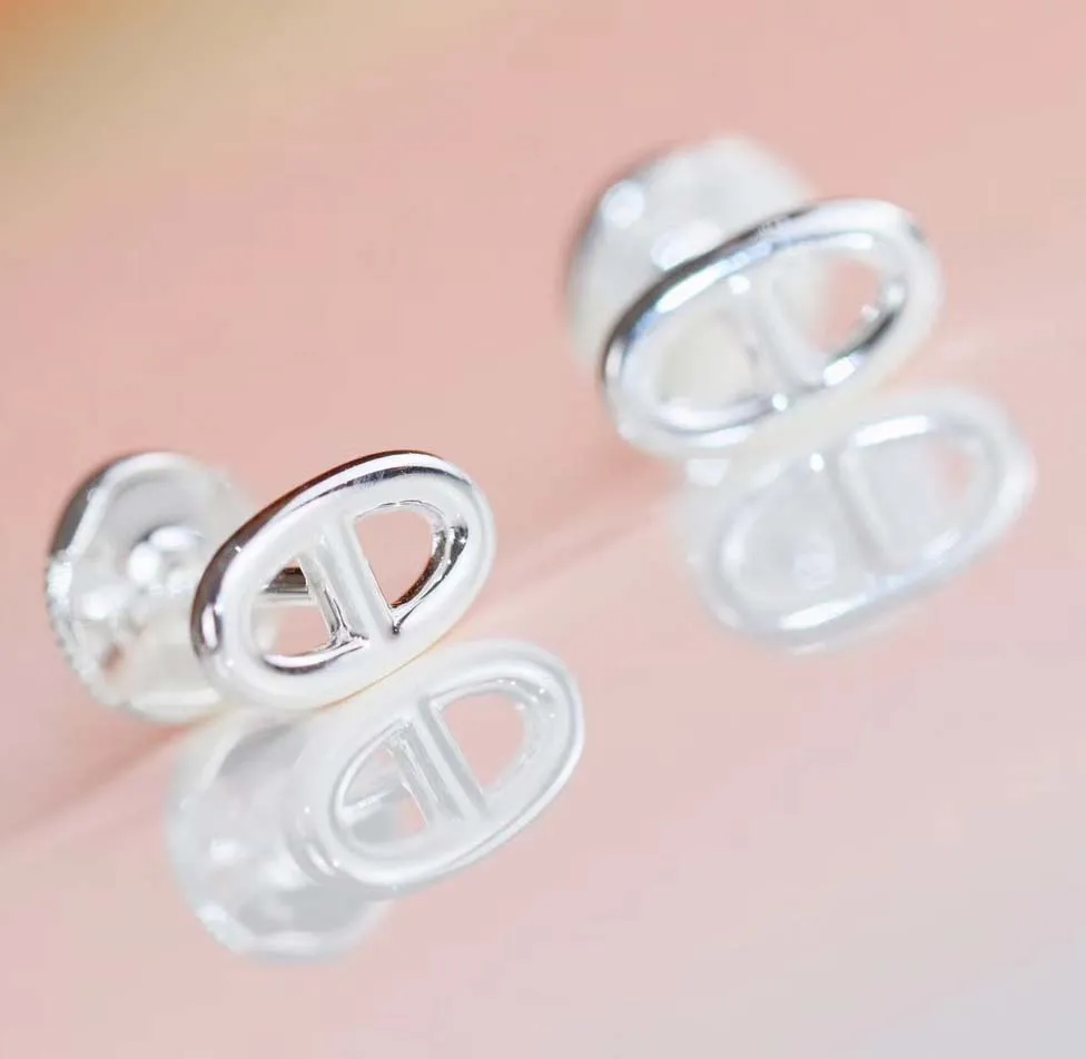 S925 reines Silber hohle Form Ohrstecker für Frauen und Freundin Schmuck Geschenk Ring Set kostenloser Versand PS8