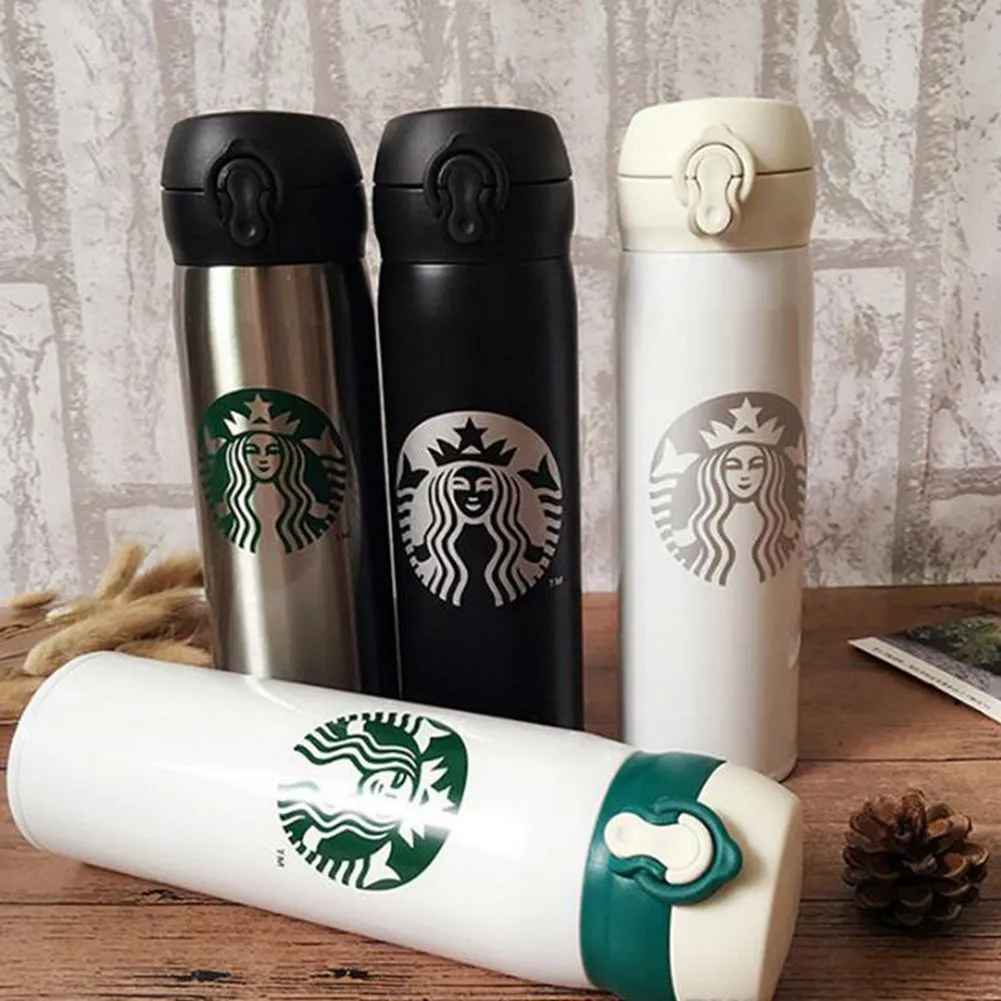 450ml Stainless Steel Starbucks Coffee Cups Tumblers 16oz Starbuck