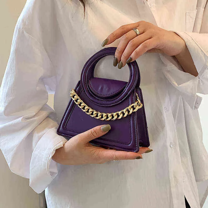 Borse della spesa Coreano Mini Kawaii Carino PU Borsa in pelle PU con manico rotondo Design donna Design di lusso Rossetto di lusso borse e borse a mano220307