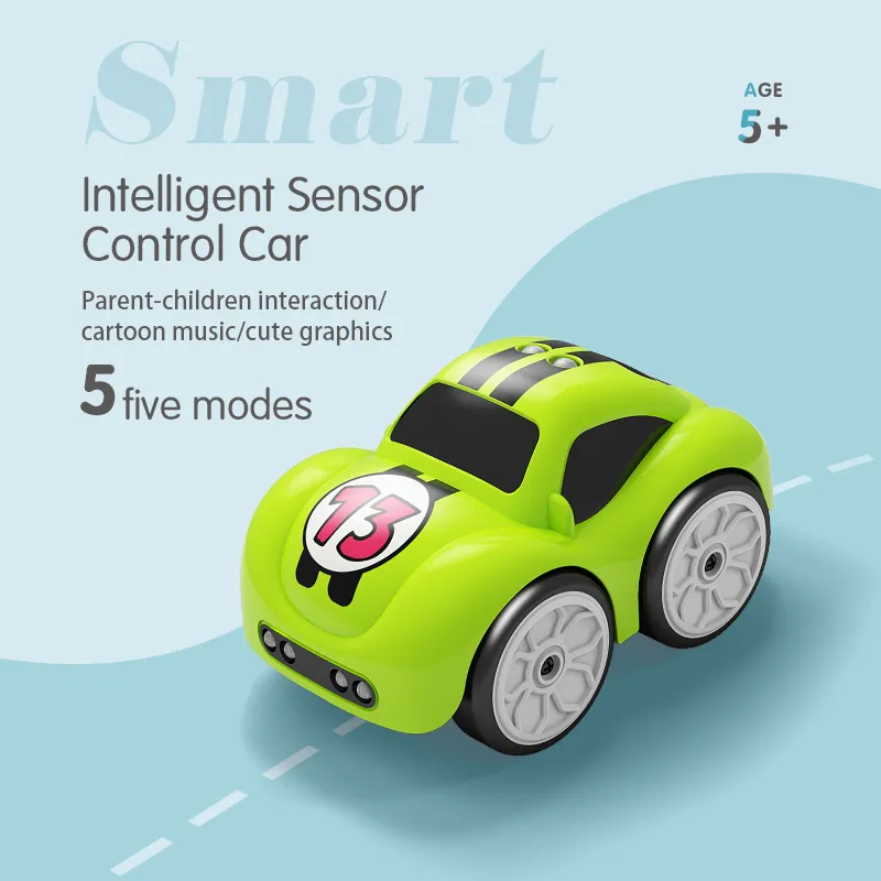 Sensor de gestos de dibujos animados mágicos Seguimiento de inducción del coche Sensor de gestos de control remoto inalámbrico Siguiente coche Seguir línea negra Coche 201202