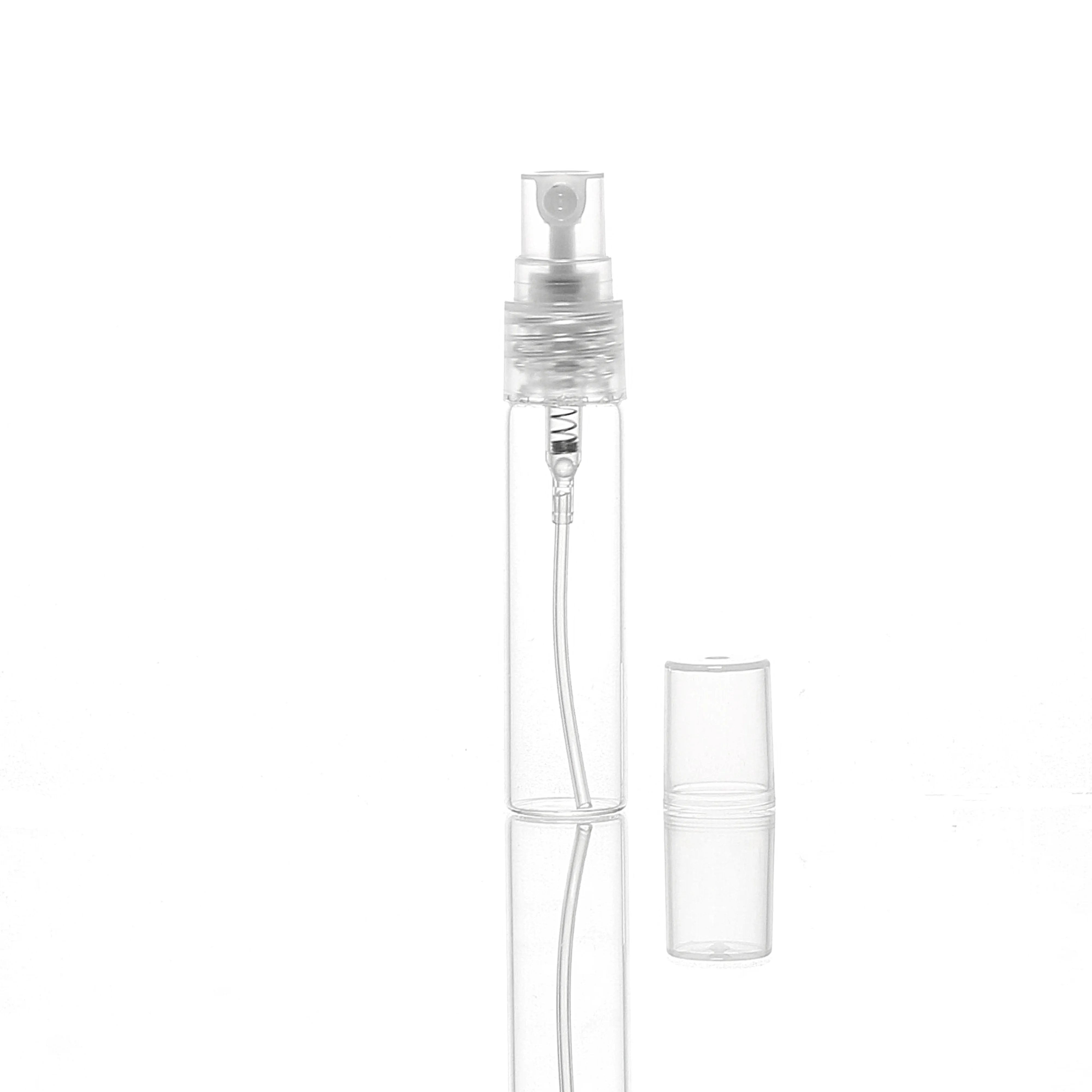 7ML 1/4 oz recargable de cristal claro de mini atomizador del Vacío Bomba Botella para rociar Vial para el perfume esencial de la muestra de aceite regalo