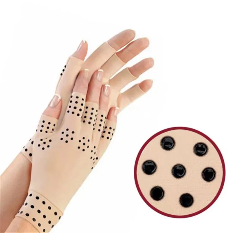 Magnetic Therapy Fingerless Gloves Arthritis Pain Relief Heal Joints Braces Supports Health Care Tool Sports Gloves Foot Care Tool