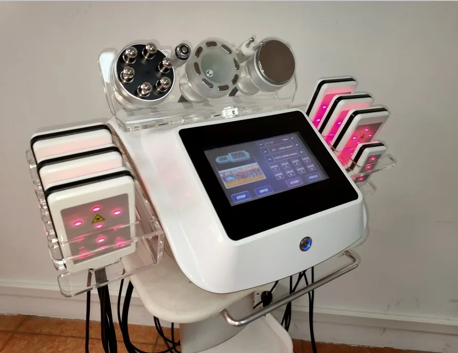 SPA 6 i 1 kall laserterapi fettsugning bantning laser lipo ultraljud kavitation maskin