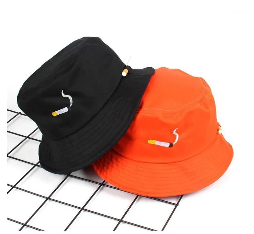 Cloches NO CHILL Cigarette Broderie Seau Chapeau Pour Hommes Femmes Hip Hop Pêcheur Adulte Panama Bob Summer Lovers Flat1