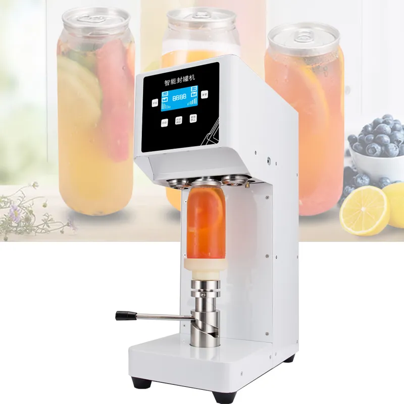 New Upgrade Automatic Plastic Aluminum Bubble Tea Can Sealer Tin Can Sealing Machine Can Sealer beverage cup sealing mach