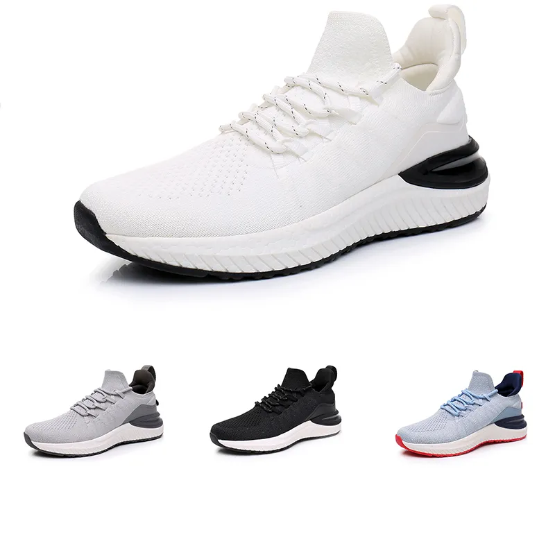 Top qualité chaussures de course sans marque hommes femmes noir blanc gris bleu clair respirabilité légère hommes formateurs baskets de sport