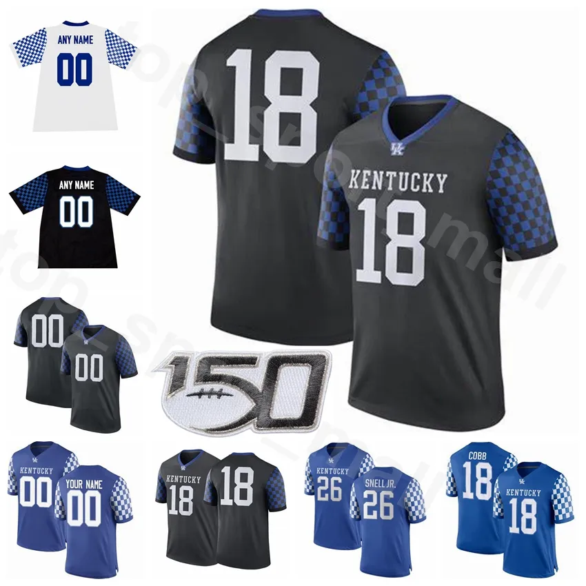 Kentucky Wildcats NCAA College Football 18 Randall Cobb Jersey 10 Vito Babe Parilli 70 Bob Gain 79 Lou Michaels 1 Université Tim Couch