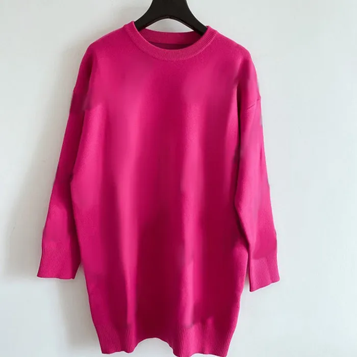 2021 Women`s Sweaters Casual Knit Dress Contrast Color Long Sleeve Autumn Fashion Wear Classic Letter Pattern lady tops knitwear ladies sweater
