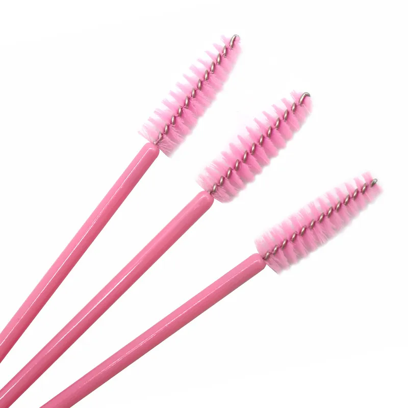 50pcs Wegwerp Pink Mascara Wands Wimperborstels Eye Lash Eyebrow Applicator Cosmetische Make-up Borstel Tool Kits