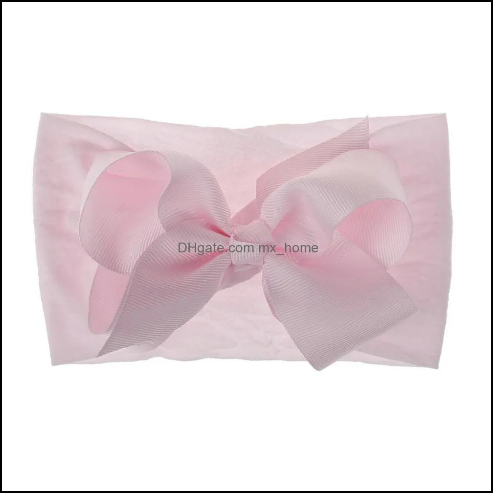 baby designer headband Newborn large ribbon bows Infants Head Bands Girls baby turbans Hair Accessories