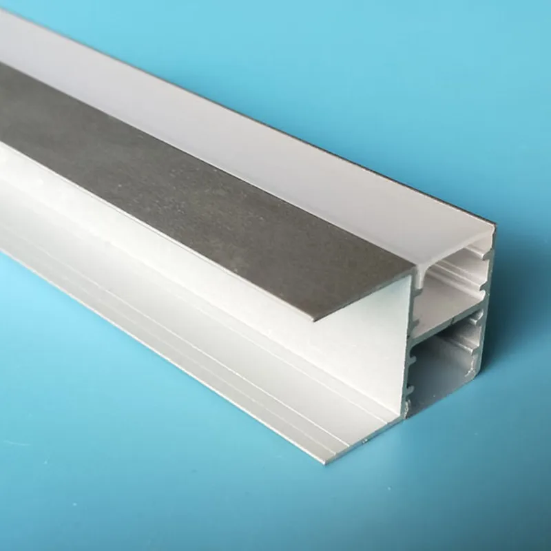 Gratis verzending heet verkoop aluminium wandmontage profielen in zilverkleur voor thuiskantoor decoratie 100m per lot