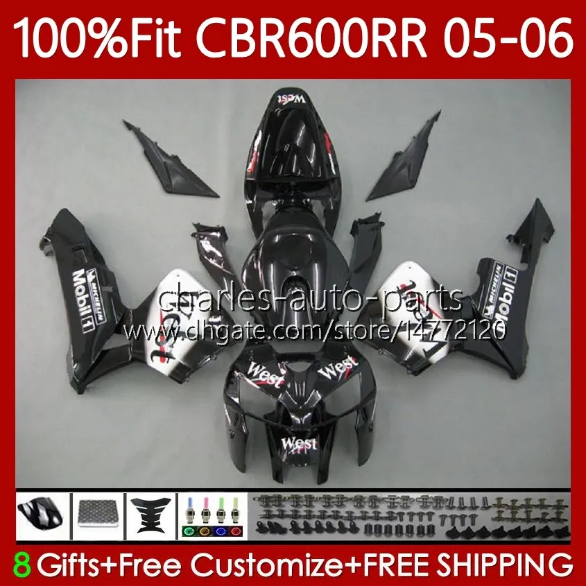 ホンダCBR 600RR 600F5 600CC 2005-2006ボディ72NO.12 CBR600 CBR 600 CC F5 RR F5 CBR600RR 05 06 OEM Bodywork Black West Blk