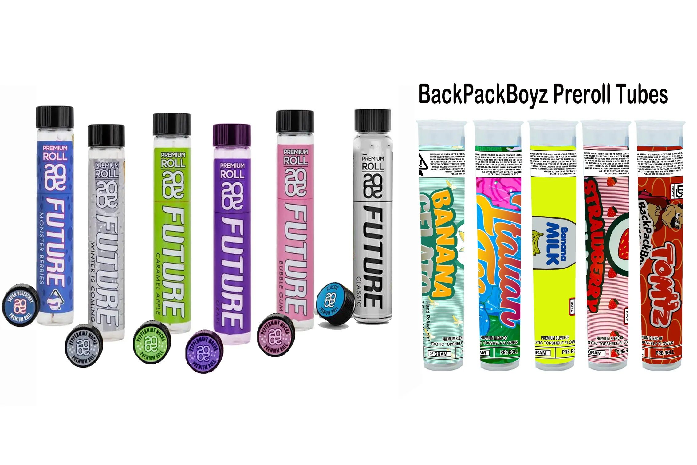 2020 FUTURE BackPackBoyz Pro-Rolls Packaging Joke's up Runtz Moonrock Dankwoods Potheads Cure Joints Tube Packaging Custom Packaging