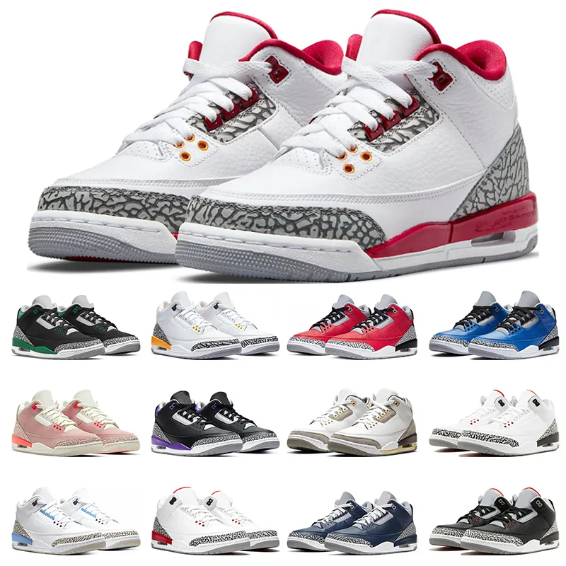 Tênis de basquete masculino 2022 j3 3s Cardinal Red Pine Green Midnight Navy A Ma Maniere Fragment Rust Pink Laser Orange trainers tênis esportivos tamanho 5,5-13