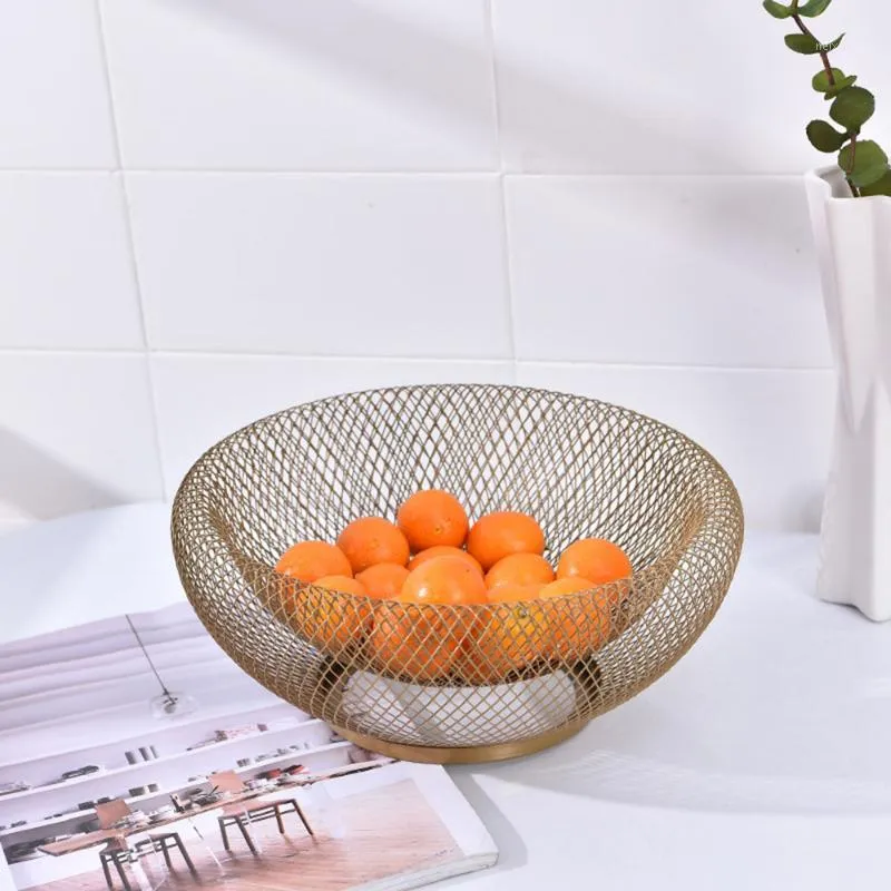 Hanging Baskets Hollow Metal Fruit Vegetable Storage Bowls Kitchen Eggs Basket Holder Nordic Style Minimalism Iron Organizer Accessories1