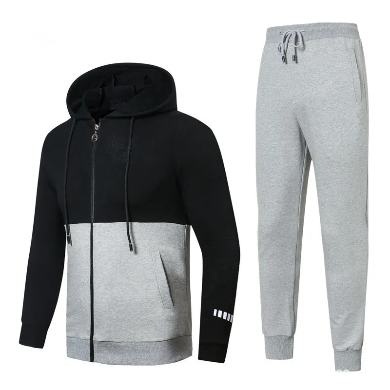 Fashion- Men's Hoodies and Sweatshirts Sportswear Man Jacket pants Jogging Jogger Sets Turtleneck Sports Tracksuits Sweat Suits