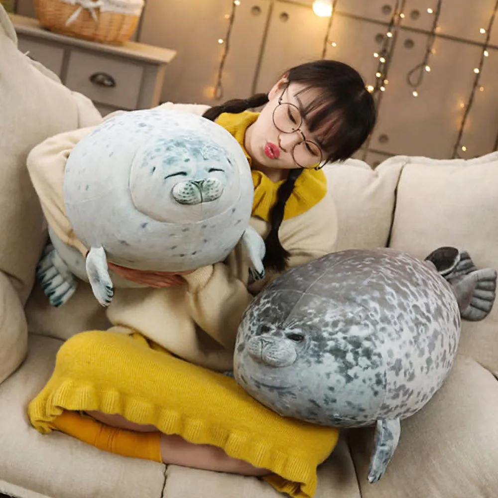 Soft Cotton Sea Animal Manatee Plush Fat Seal 30 40 60cm Marine