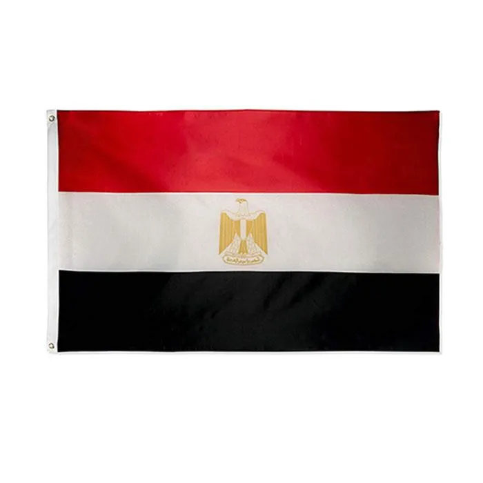 Egyptische vlag van hoge kwaliteit 3x5 ft National Banner 90x150cm Festival Party Gift 100D Polyester Indoor Outdoor Gedrukt Vlaggen en Banners