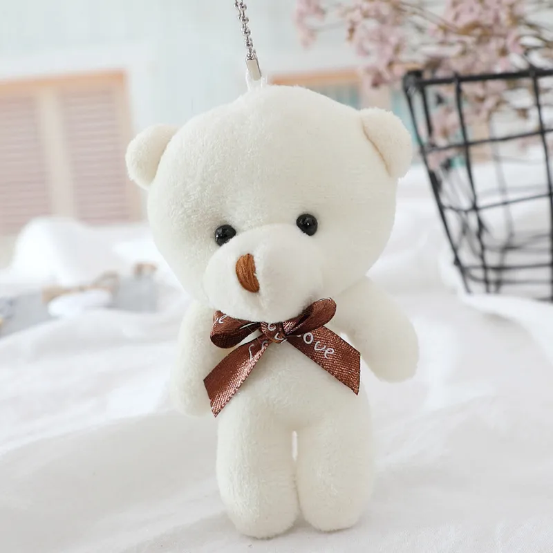 10PC Mini Plush Doll Bear Toys Conjoined Pendant PP Cotton Soft Stuffed Naked Bears Toy Bouquet Doll Holiday Gift Bag Hanging