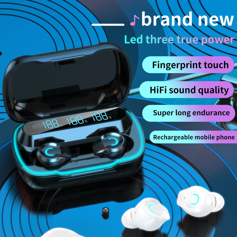 Wireless Earphone earphones Chip Transparency Metal Rename GPS Wireless Charging Bluetooth Headphones Generation In-Ear Detection with mic