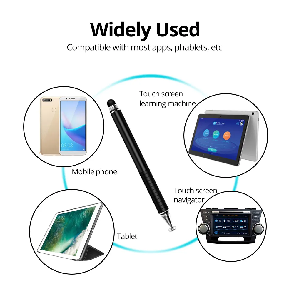 Universal 2 in 1 Stylus pen Drawing Tablet Pens Capacitive Screen Caneta Touch Pen for Mobile Android Phone Smart Pencil Accessories