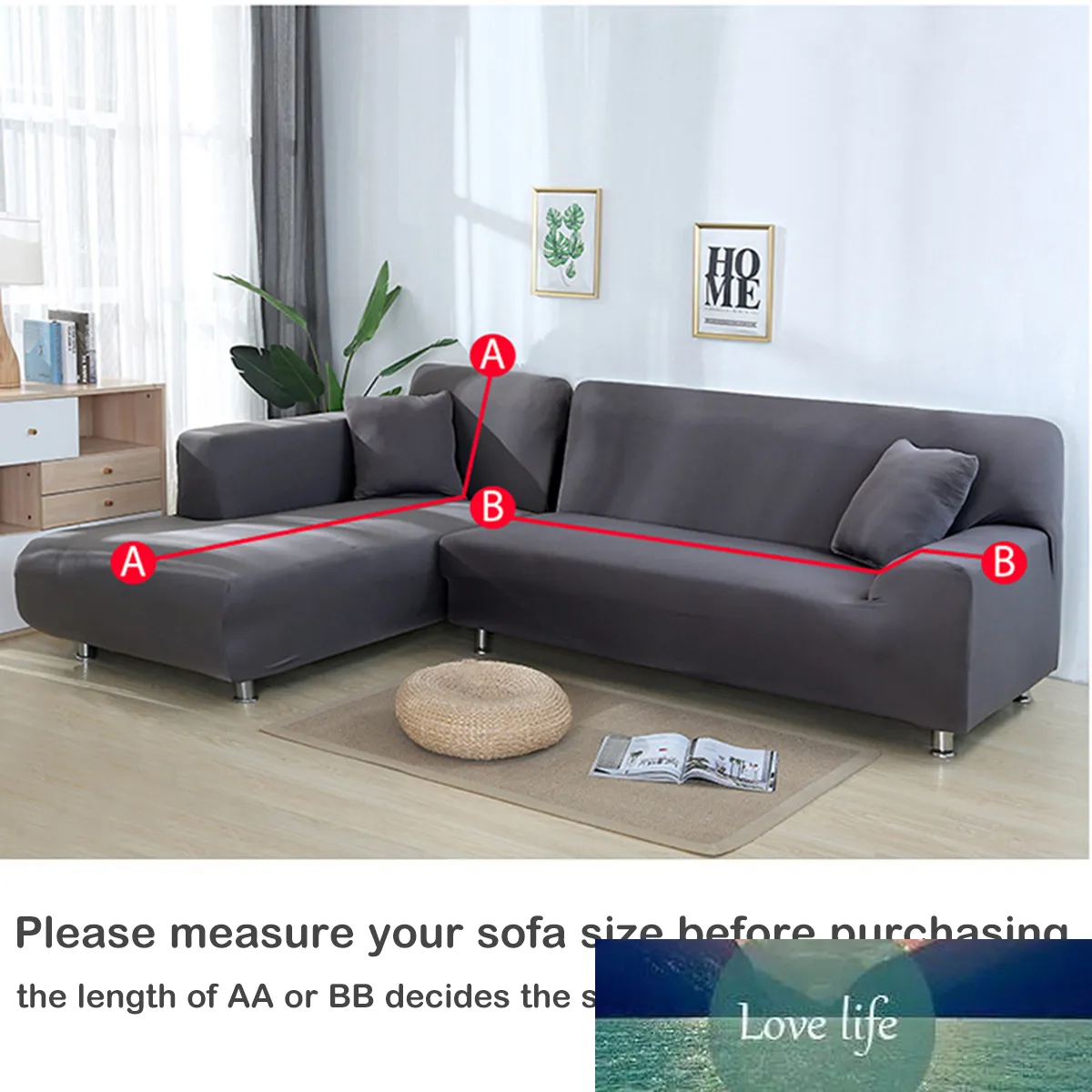 Copridivano ad angolo componibile set copridivano a forma di L per  soggiorno, copridivano elasticizzato per set divano componibile,  copridivano
