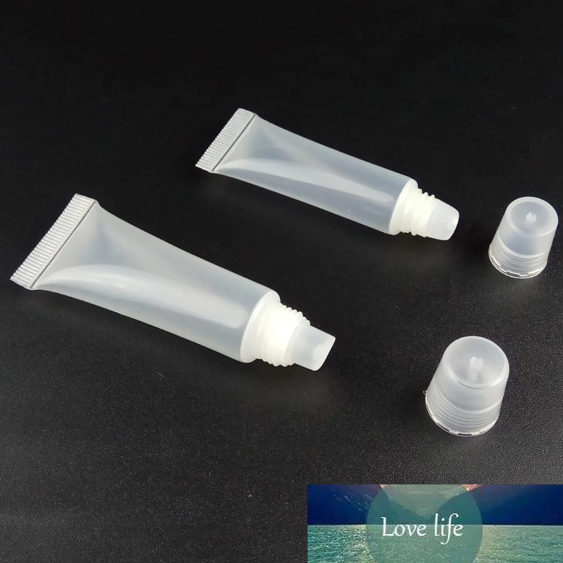 10pcs 5ml / 10ml Tubes vides Lip Gloss Baume Clear Cosmetic Containers