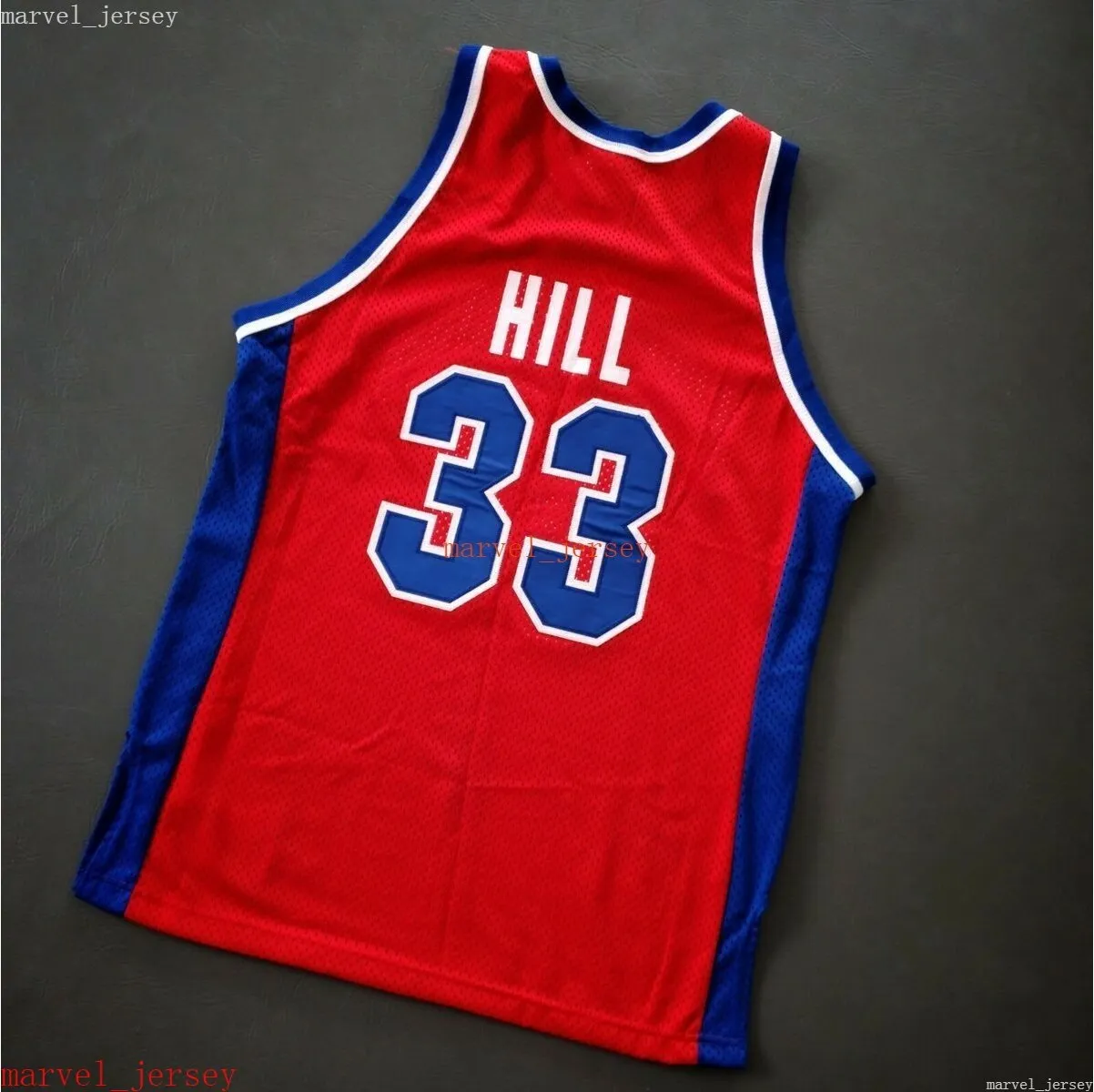 Niestandardowy zszyty Grant Hill Vintage Champion Jersey XS-6XL Męskie Dokładnie Koszulki Koszykówka Tanie Mężczyźni Kobiety Młodzież
