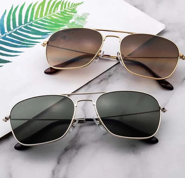 Stylish Design Women Men Sunglass Metal Frame Designer UV400 Eyewear Gold Silver Black Sunglasses w0t with case