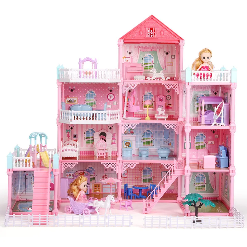 Casa Grande Diy Casa De Bonecas Para Crianças Barbie Casa
