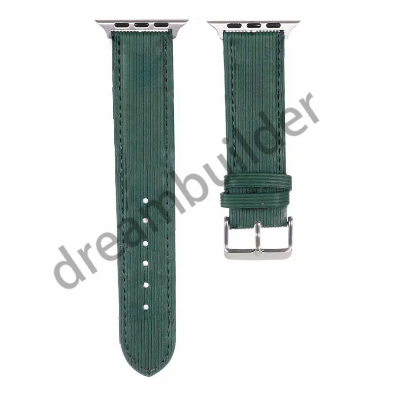 V brand designer Watchband Watch Band 42mm 38mm 40mm 44mm iwatch 2 3 4 5 bands Leather Strap Bracelet Fashion Stripes