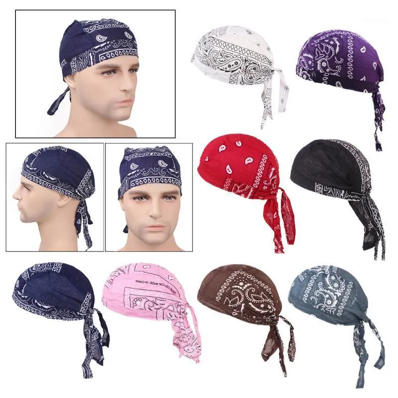 Women Mens Turban Hat Chemo Cap Muslim Pre-Tied Head Scarf Cover Headwear Cycling Caps & Masks