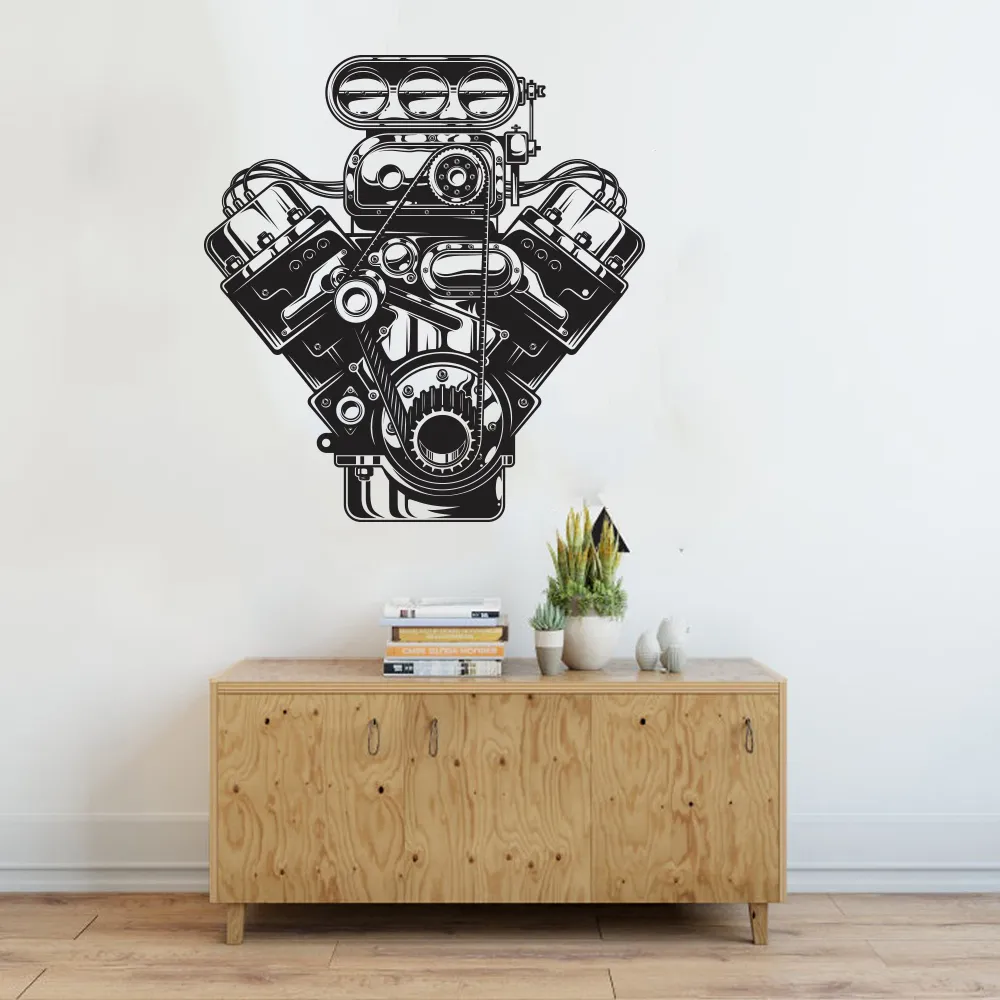 Large Stickers For Cars Oversized Engine Motor Wall Decal, Big Wall ...