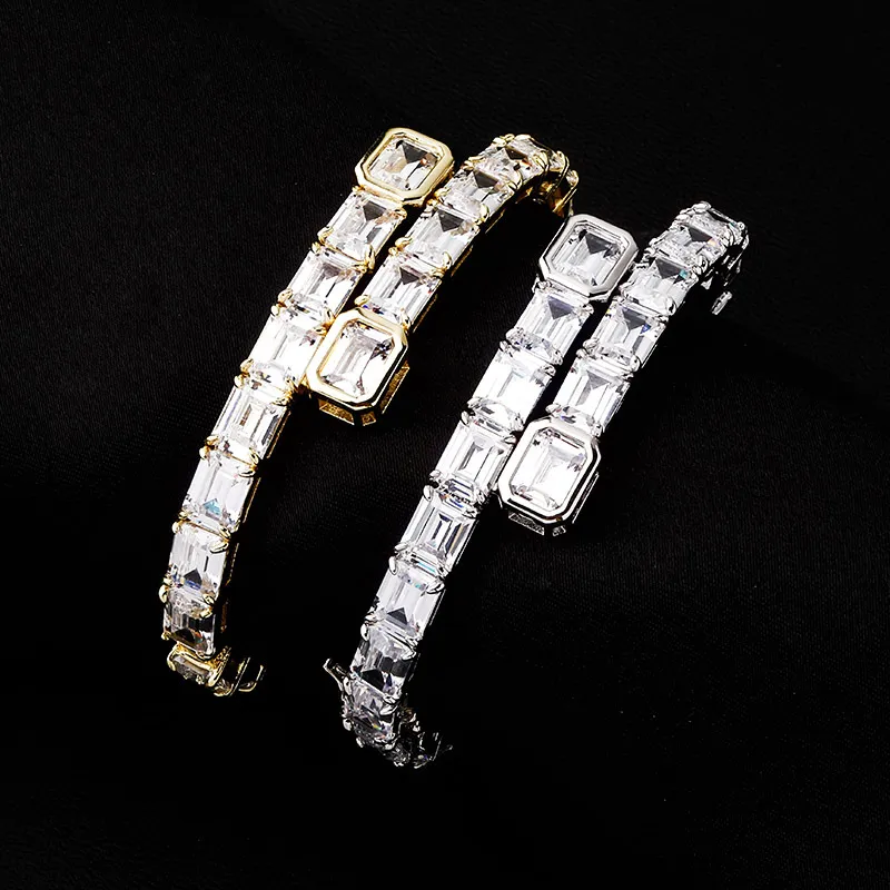 Gioielli di design di lusso Bracciali da donna Bracciale da uomo con diamanti Iced Out Charms Hip Hop Braccialetto di moda Accessori di fidanzamento in oro argento Bling