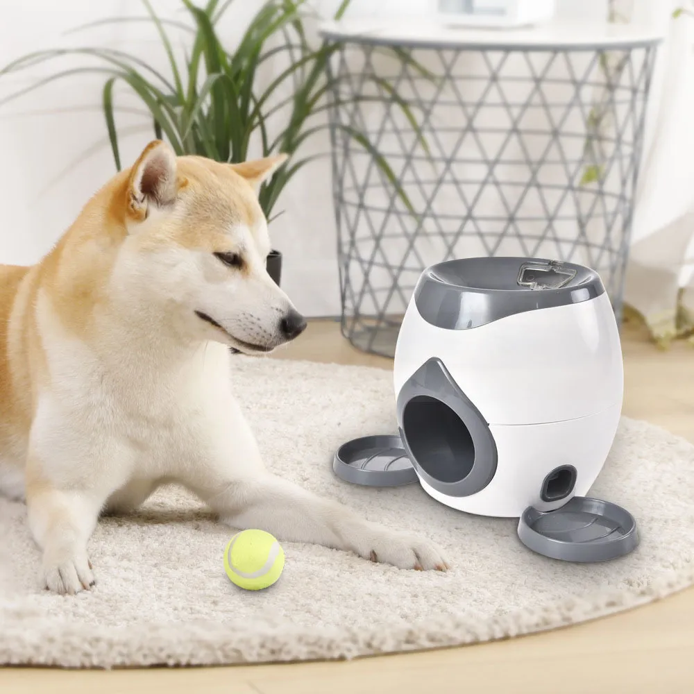 Interactive tennis ball clearance launcher