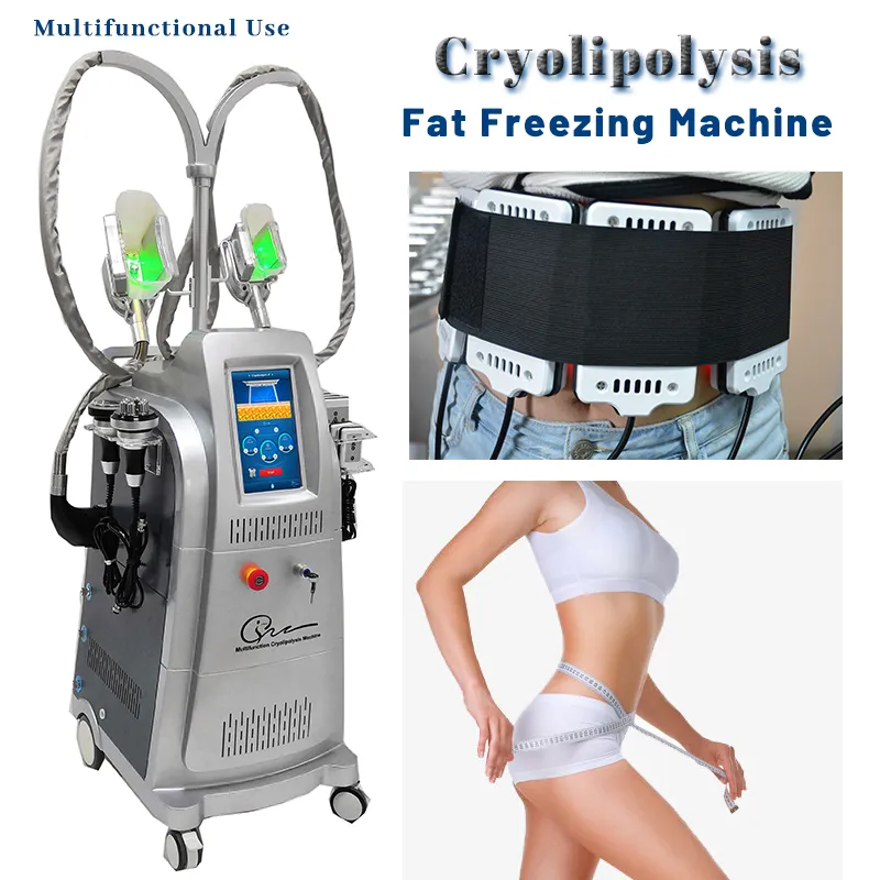 Cryolipolysis 뚱뚱한 냉동 슬리밍 기계 2 Cryo Heads 실리콘 만든 컵 편안한 치료 체중 감소 40K Cavitation