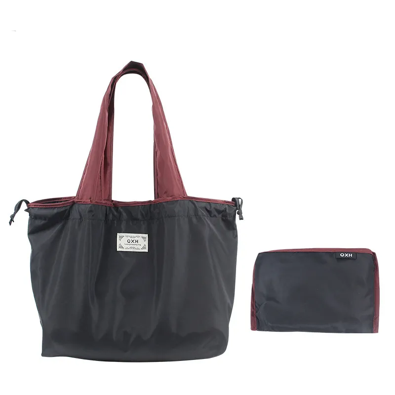 3 pezzi borse per la spesa da 3ps donne nylon semplice pieghevole protezione ambientale protezione ambientale miscelare color colore