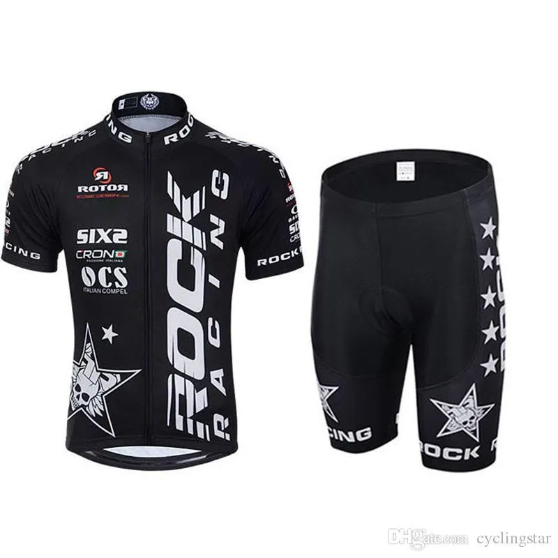 2019 Hot Sale ROCK RACING Team Cycling Jersey bib shorts Set MTB Bike Clothing Breathable Bicycle Clothes Men Short Maillot Culotte Y041001