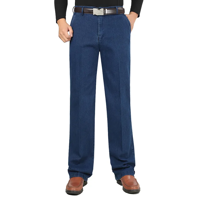 Nuevo estiramiento Slim Fit Jeans para hombres Diseñador de alta calidad Pantalones de mezclilla clásicos Verano Baggy Jeans Hombres Moda Elasticidad WFY12 201111