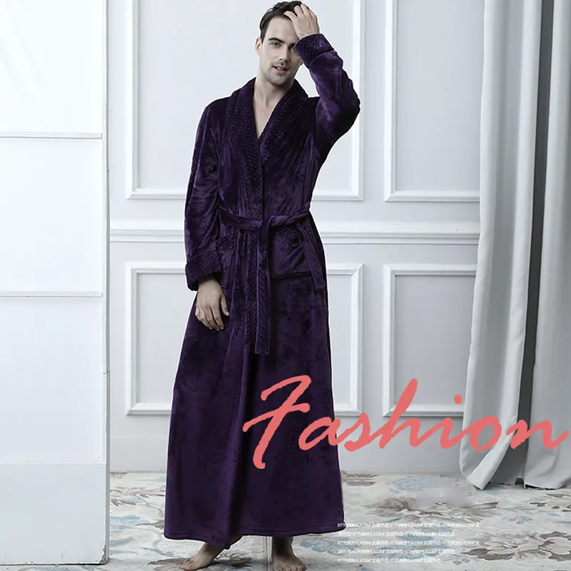 Men Plus Size Extra Long Thick Flannel Bathrobe ... From Long005, $24.46 |  DHgate.Com
