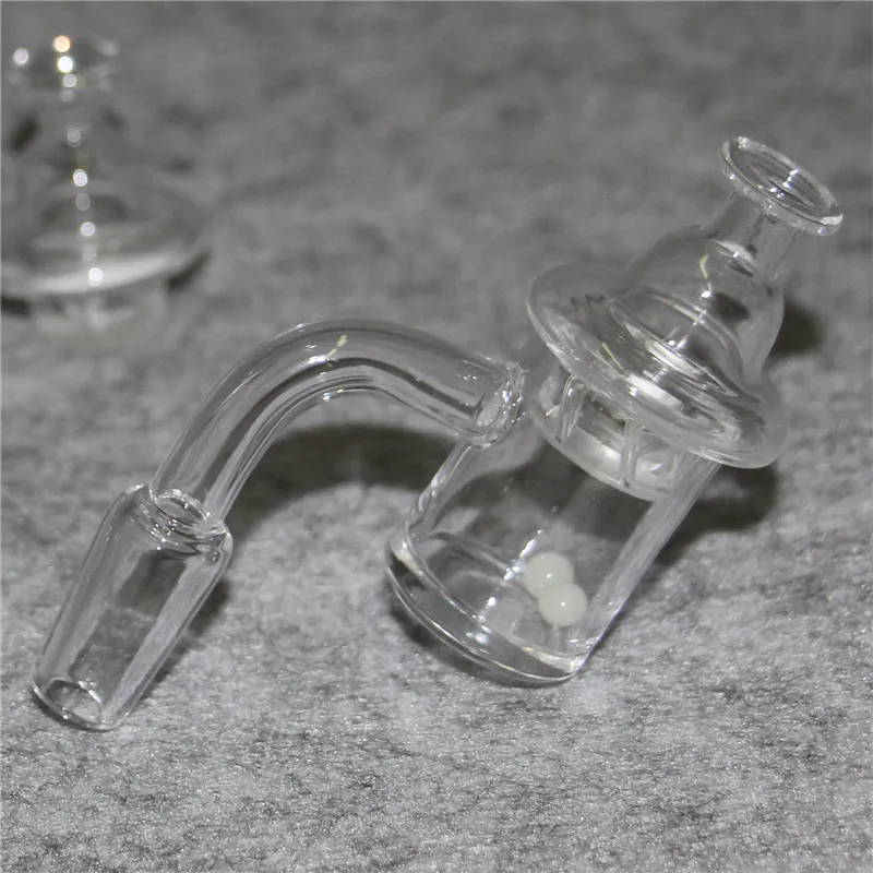 흡연 25mm XL 석영 Banger Cyclone Carb Cap Terp Pearl 4mm 맑은 바닥 버킷 14mm 남성 여성 DAB 장비