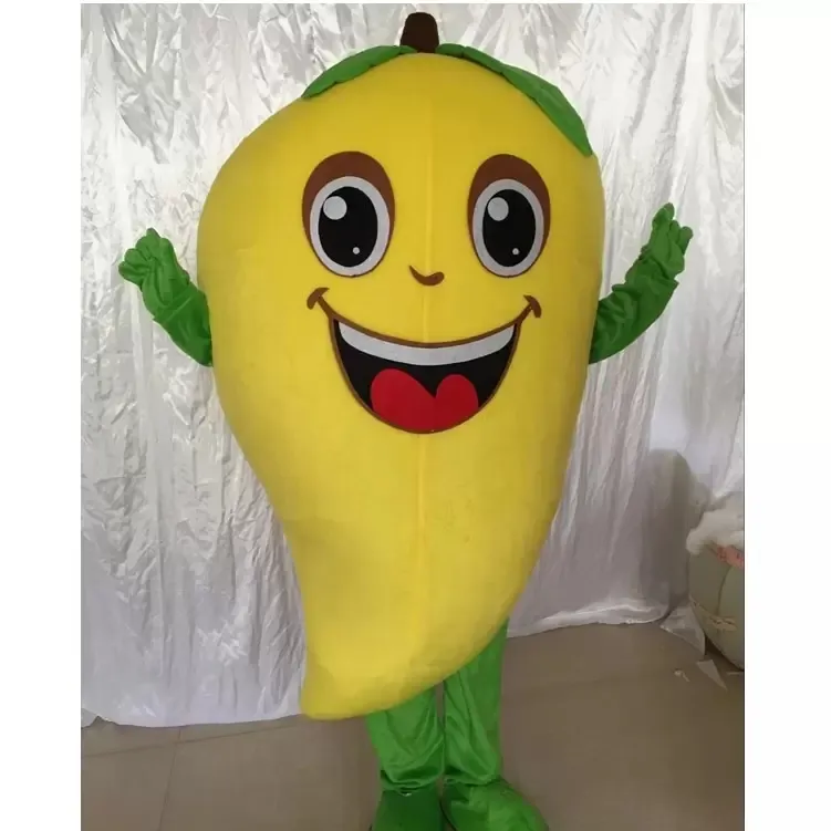 Хэллоуин зеленый манго талисман костюм высокого качества настроить мультфильм фрукты аниме тема персонажа персонаж для взрослых размер карнавал рождественские модные вечеринки платье