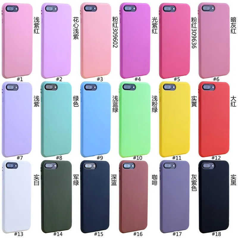 Nowy TPU Silikonowy Miękki Case Telefon komórkowy Slim Ultra Cienki Tani Telefon komórkowy Obudowa Cukierki Kolory dla iPhone 12 11 Pro X XS Max XR 6S 7 8 PLUS