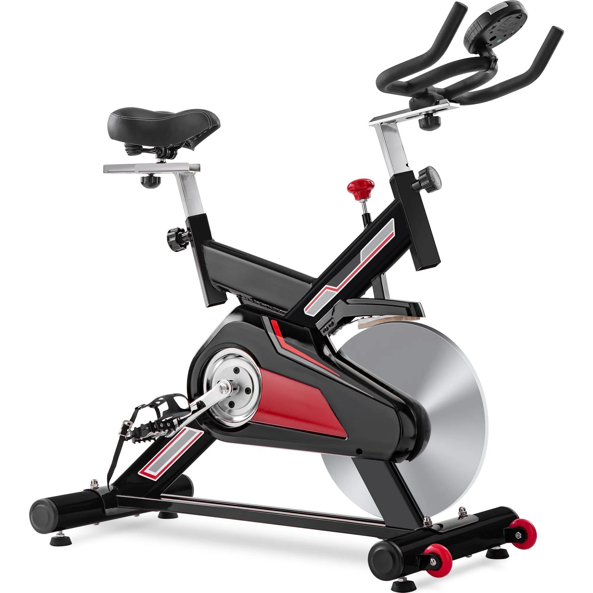 US Voorraad Indoor Fietsen Hometrainer Belt Drive Stationaire Fiets met LCD Monitor Zitkussen Thuis Cardio Workout MS192899AAJ