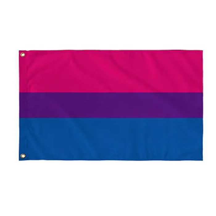 Fierté bisexuelle personnalisée Gay LGBT drapeaux 100D Polyester 3x5ft prix pas cher de haute qualité avec des œillets en laiton